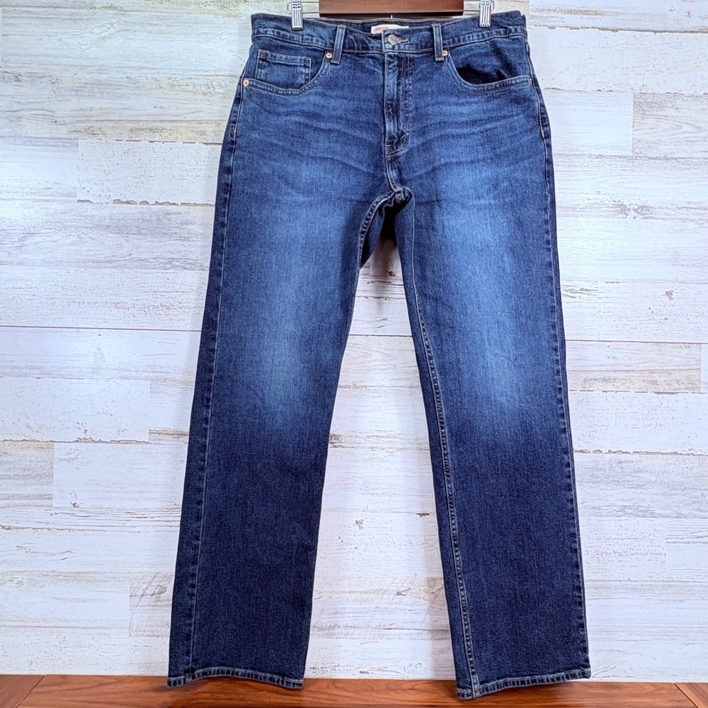 Levi Strauss Signature Relaxed Fit Blue Medium Wash Mens Jeans W34 L32‎